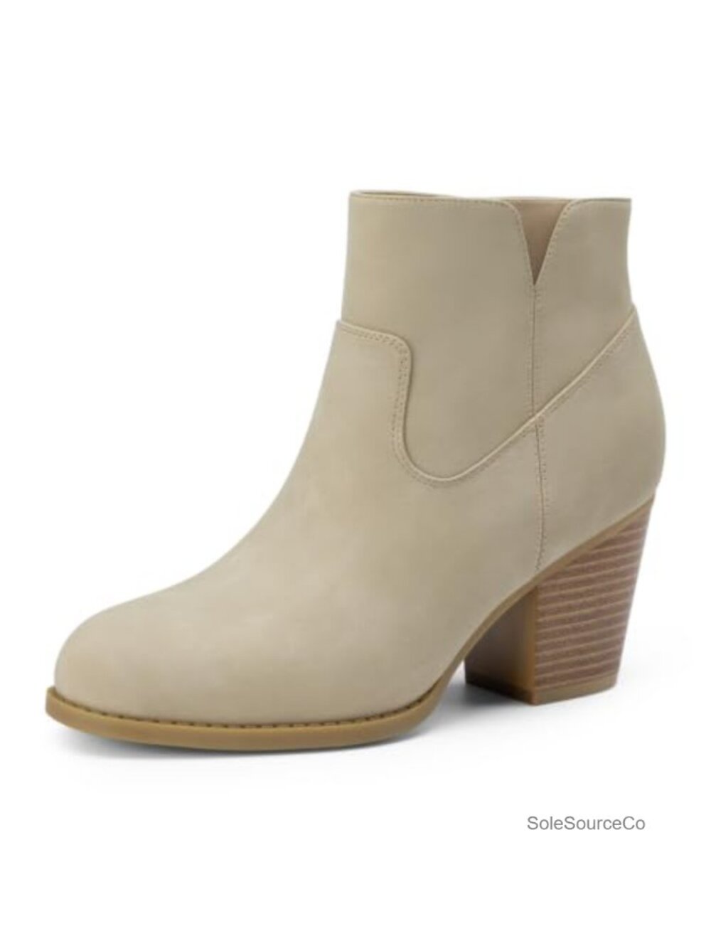 Women's Ankle Boots High Heel Short Booties with Side Zipper